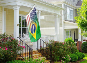Brazilian American Hybrid Flag - Bannerfi
