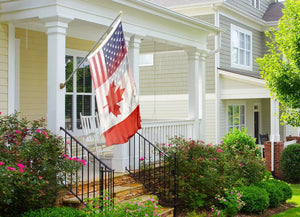 Canadian American Hybrid Flag - Bannerfi