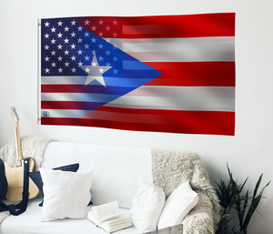 Puerto Rican American Hybrid Flag