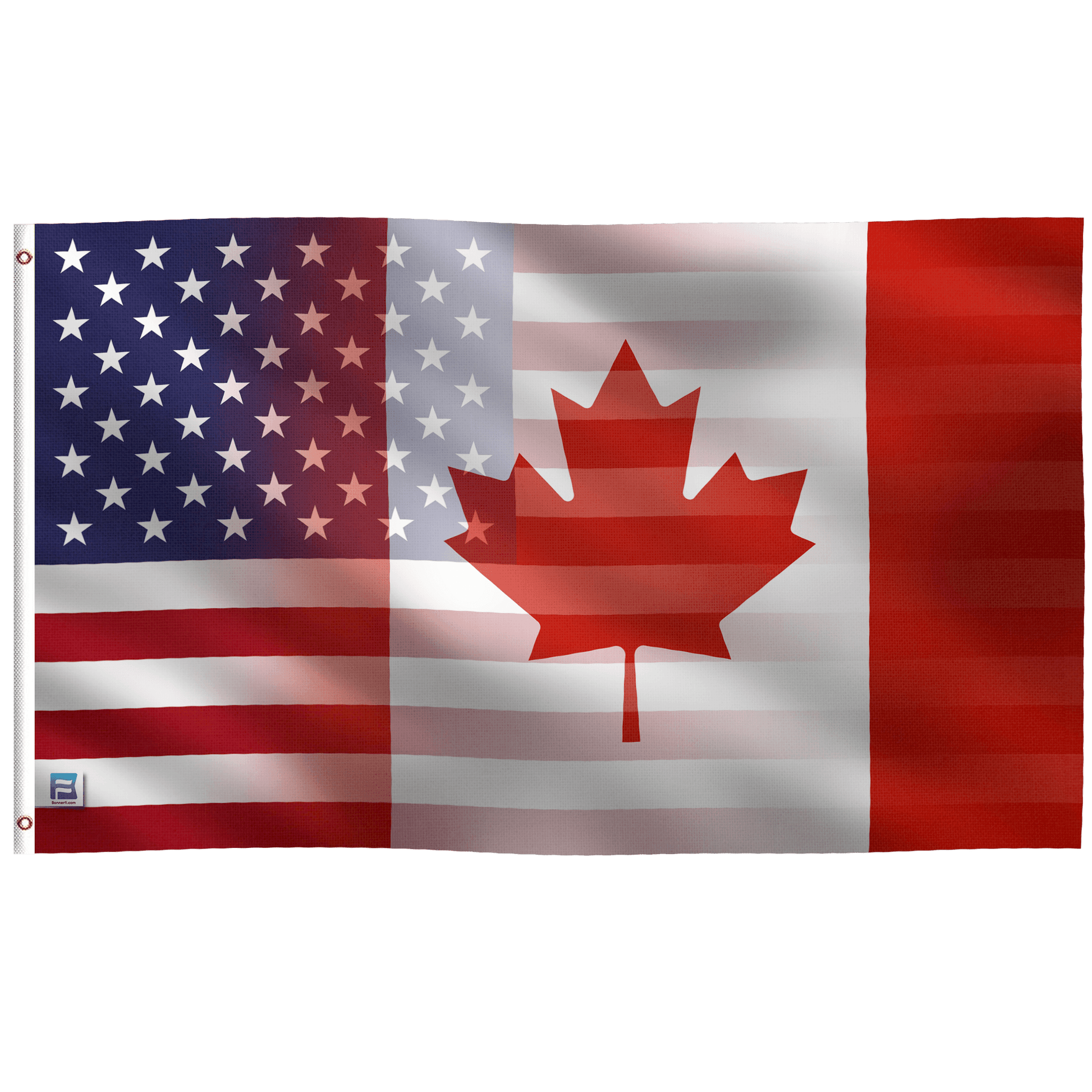 Canadian American Hybrid Flag - Bannerfi