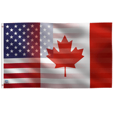 Load image into Gallery viewer, Canadian American Hybrid Flag - Bannerfi
