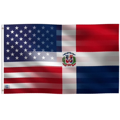 Dominican American Hybrid Flag - Bannerfi