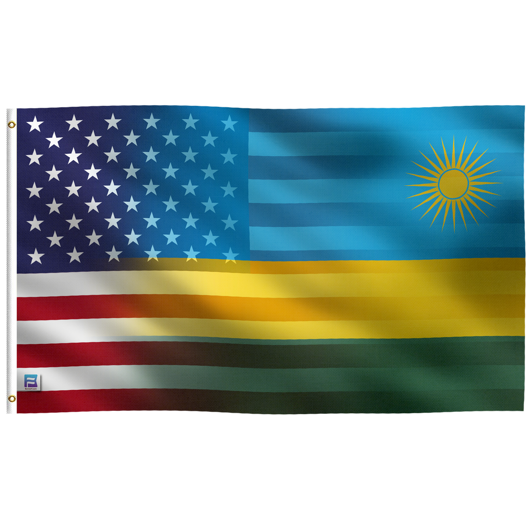 Rwandan American Hybrid Flag