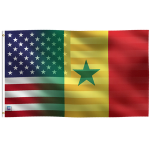 Senegalese American Hybrid Flag