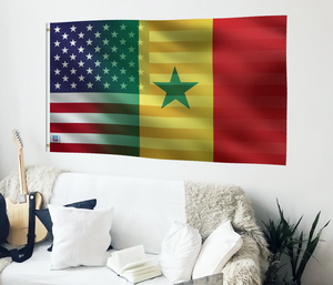 Senegalese American Hybrid Flag