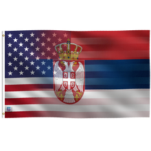 Load image into Gallery viewer, Serbian American Hybrid Flag
