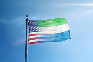 Sierra Leonean American Hybrid Flag