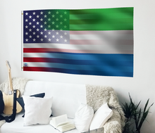 Load image into Gallery viewer, Sierra Leonean American Hybrid Flag
