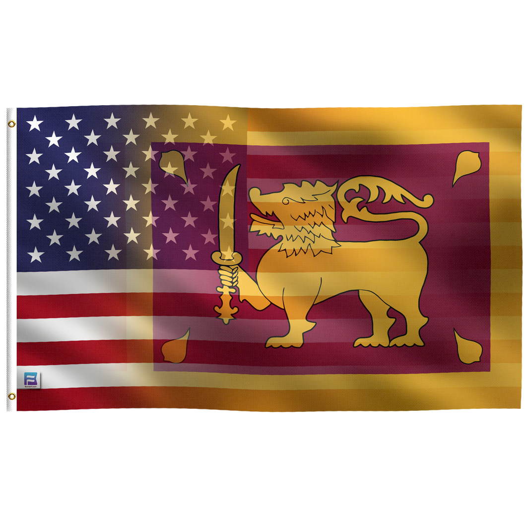 Sri Lankan American Hybrid Flag