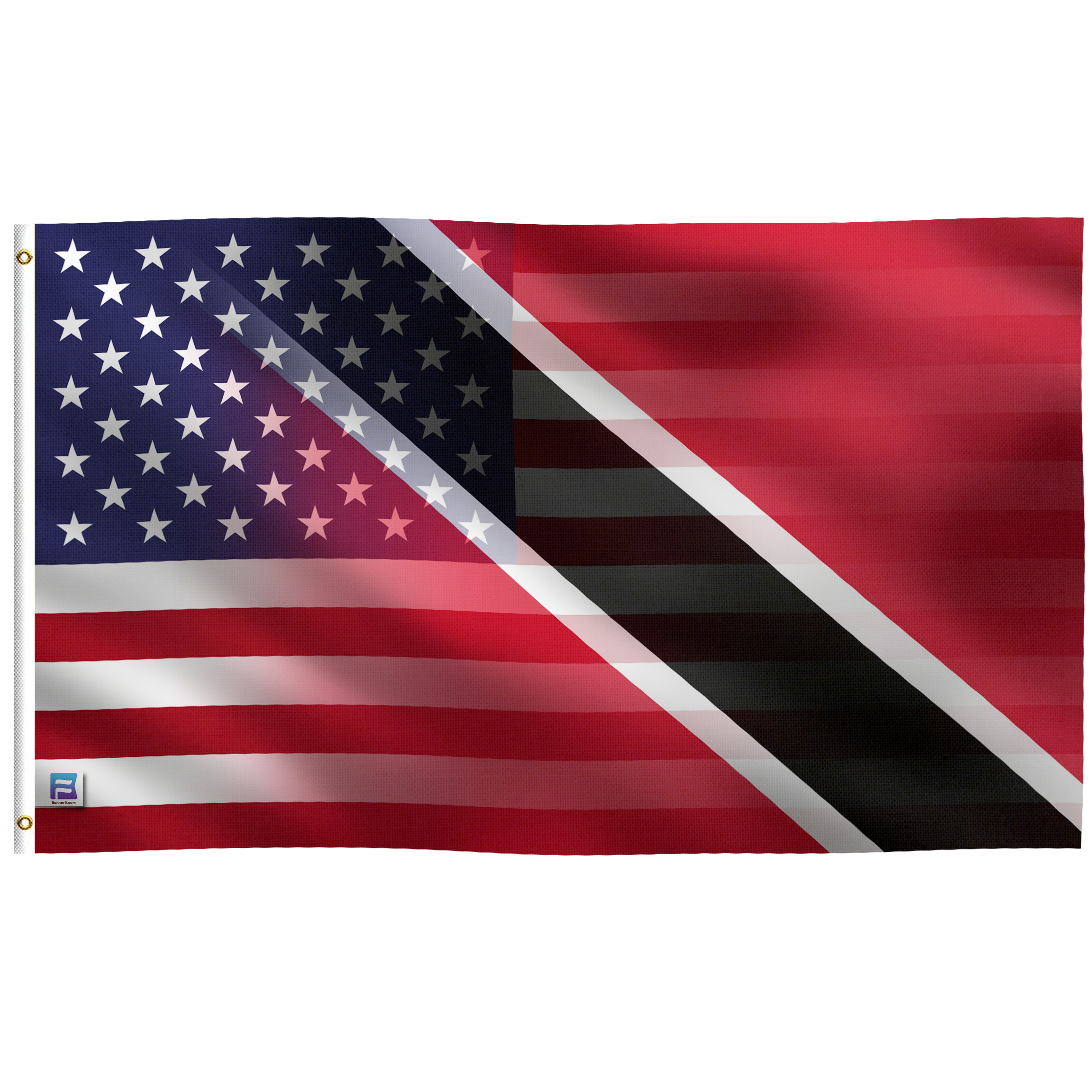 Trini American Hybrid Flag