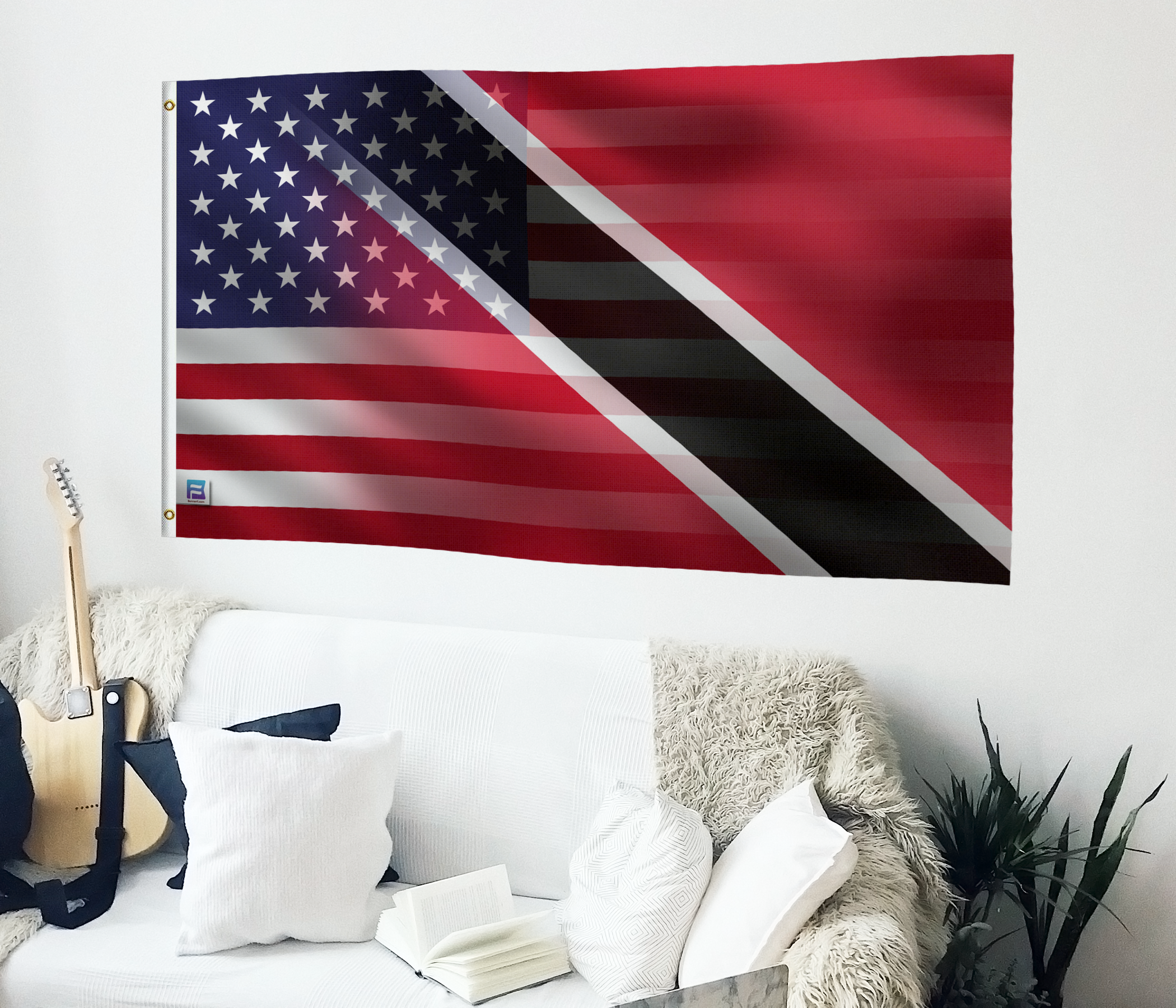 Trini American Hybrid Flag