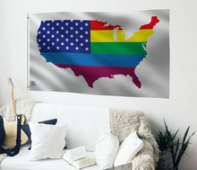 Load image into Gallery viewer, U.S. Map Rainbow Flag
