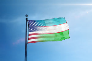 Uzbek American Hybrid Flag
