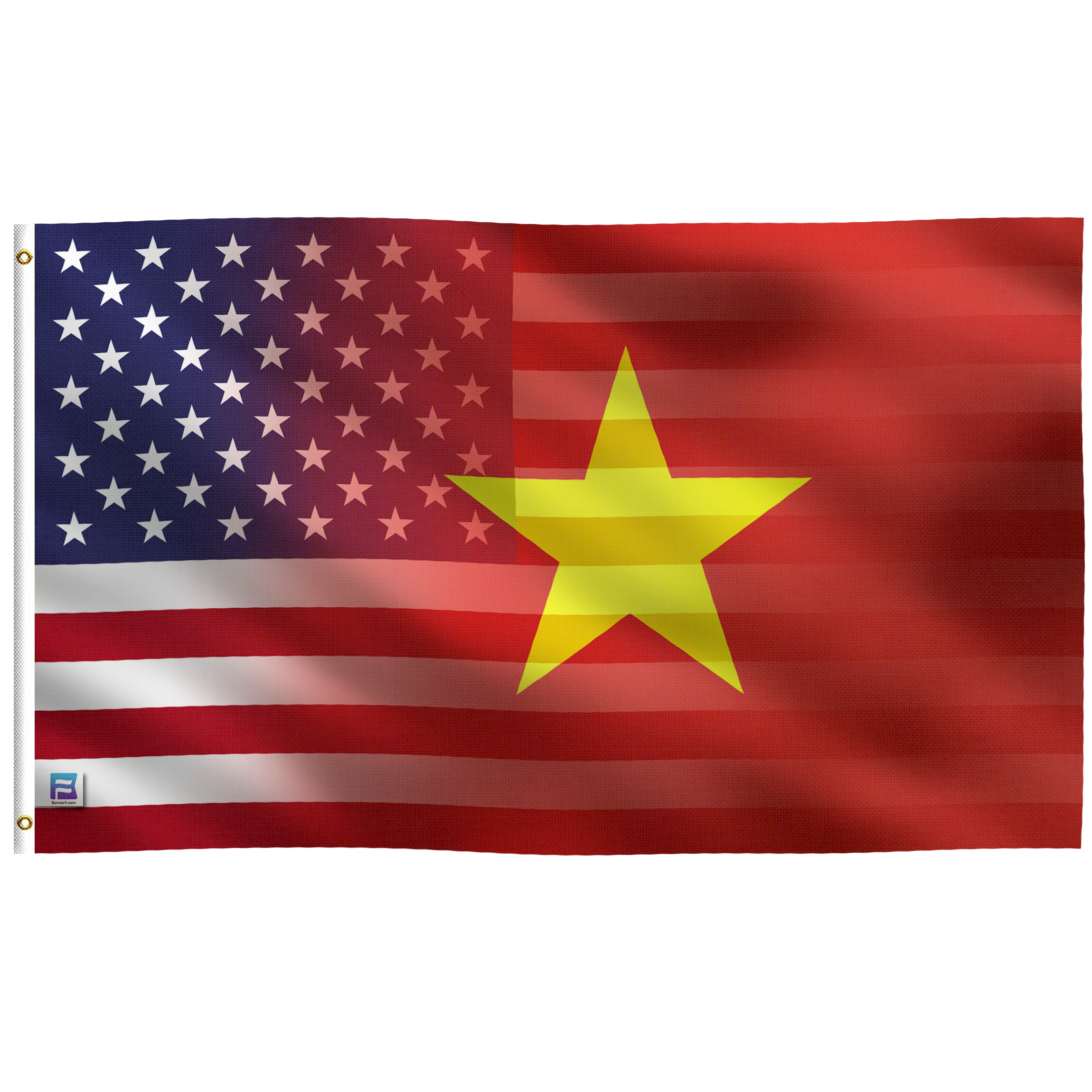 Vietnamese American Hybrid Flag