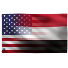 Load image into Gallery viewer, Yemeni American Hybrid Flag
